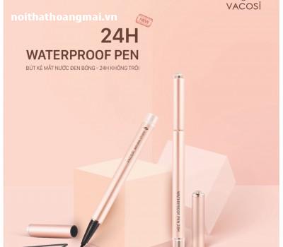 Bút Kẻ Mắt Vacosi Chống Thấm Nước 24h Màu Đen 5ml 24h Waterproof Pen